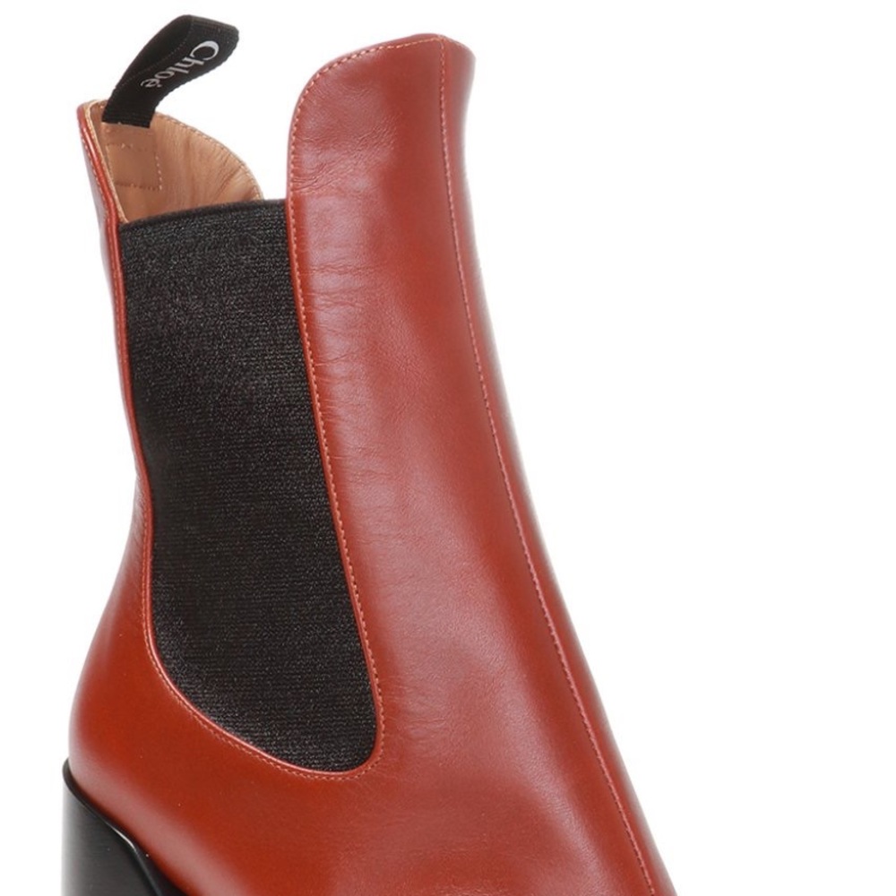 Chloé Wave Heel Leather Boots - Picture 3 of 14